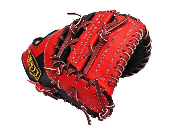 ZETT Pro Model Elite 12.5 inch First Base Mitt - Black/Red