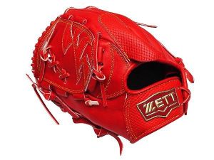 ZETT Pro Model 11.5 inch LHT Pitcher Glove - Red