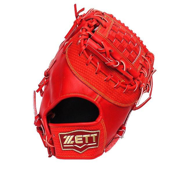 ZETT Pro Model 12.5 inch First Base Mitt - Red