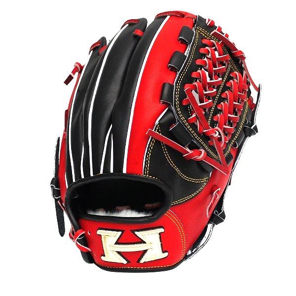 HI-GOLD Japan Steerhide 12 inch Infielder Glove - Black/Red