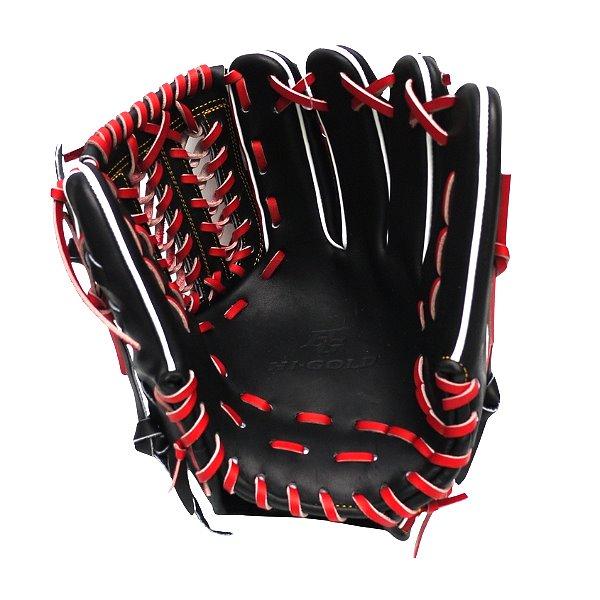 HI-GOLD Japan Steerhide 12 inch Infielder Glove - Black/Red