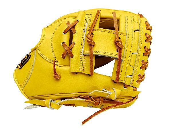 ZETT Pro Japan Steerhide 11.5 inch Yellow Infielder Glove